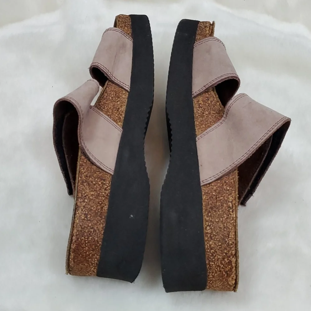 Naot Pink Double-Strap Leather Sandals